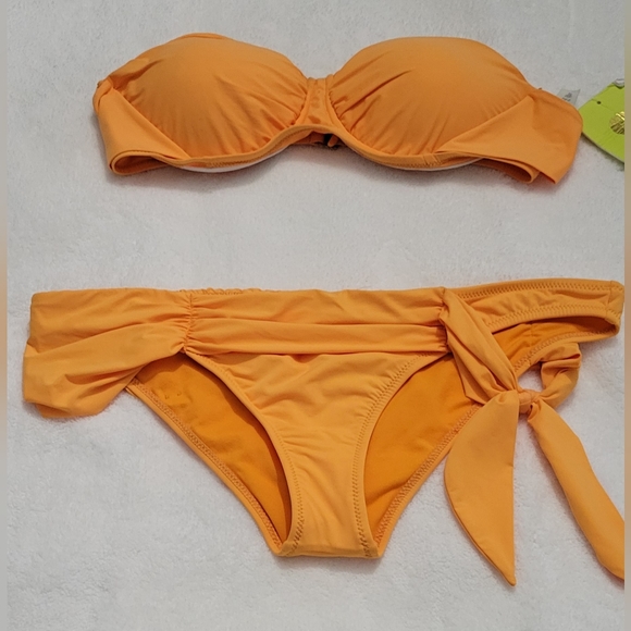 R Collection By Raisin-Orange Sugar Sash Bikini NWT - Picture 2 of 12